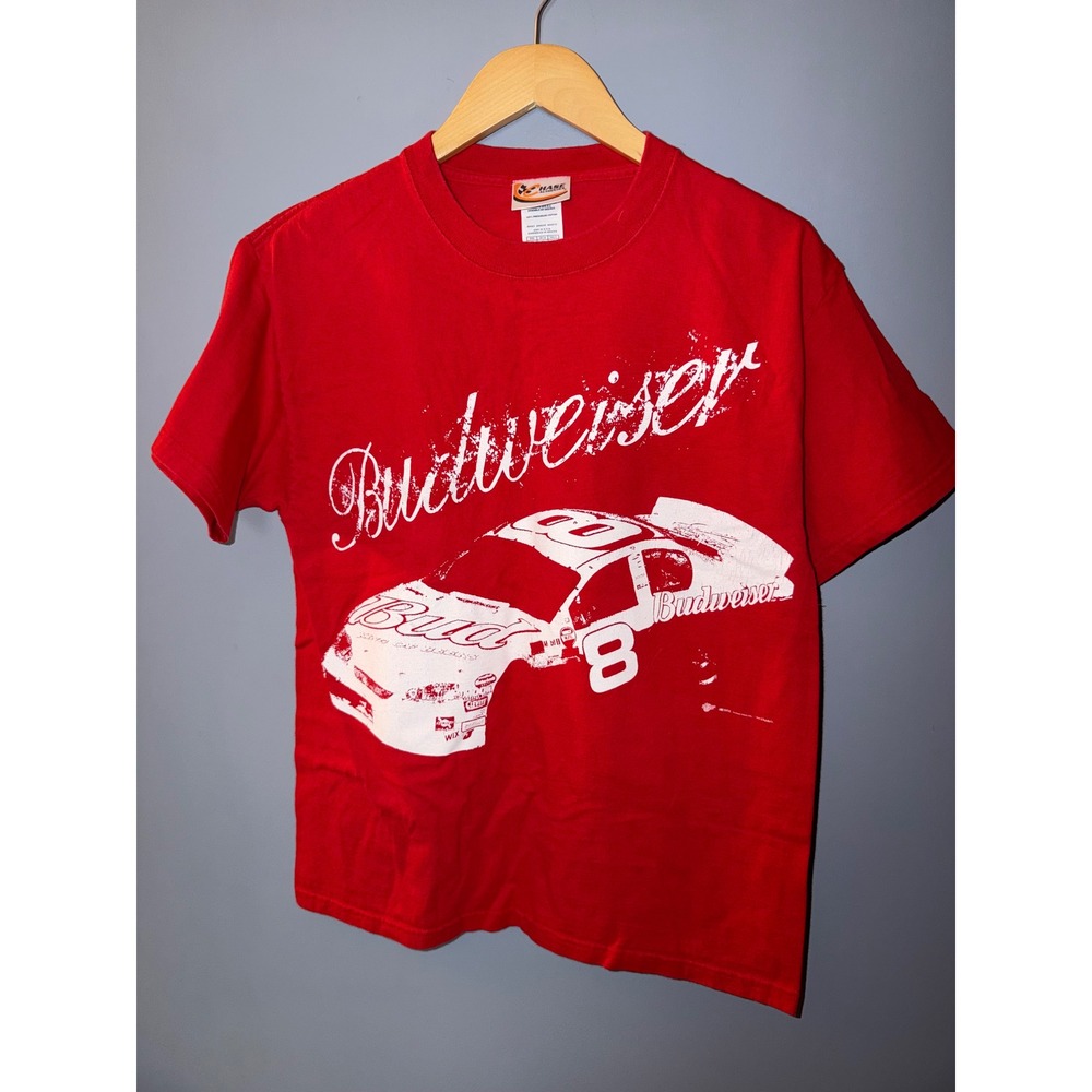 Chase Authentics Dale Earnhardt Jr 8 Budweiser Racing T-Shirt Mens Medium Red